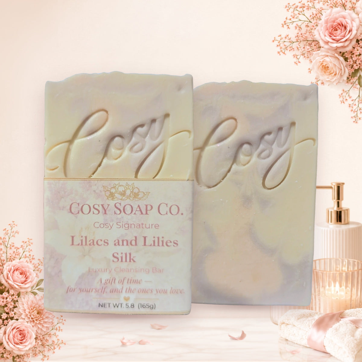 Lilacs and Lilies Silk